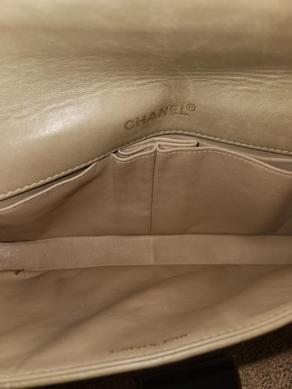 Vintage Chanel Chocolate Bar East/West Flap Quilted Shoulder Bag with Gold Chain